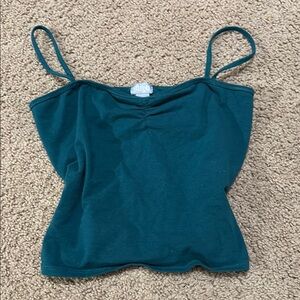 Tilly's Blue Fitted Crop Camisole